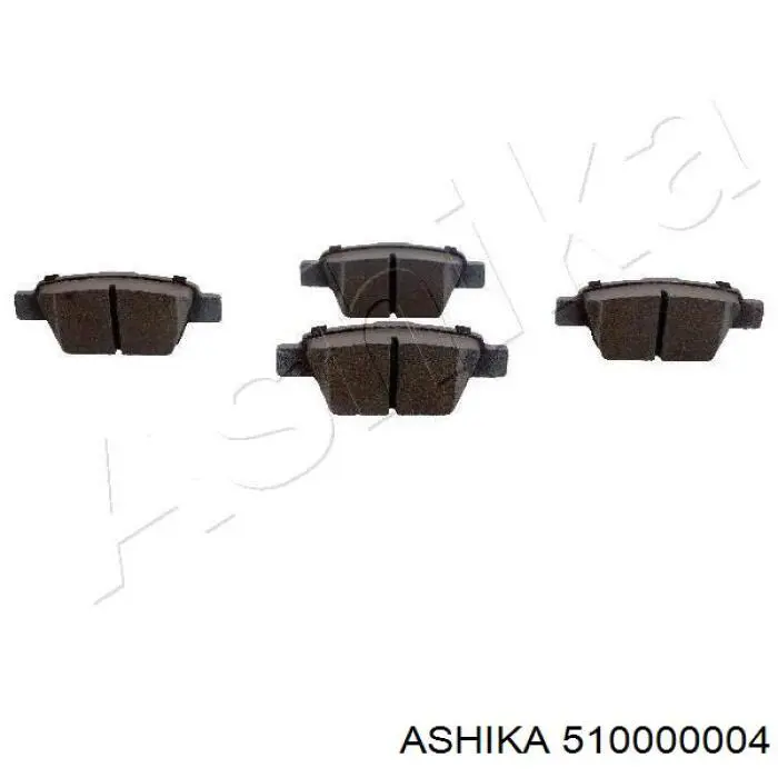 510000004 Ashika колодки тормозные задние дисковые