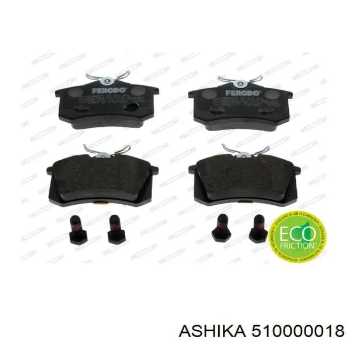 Задние тормозные колодки 510000018 Ashika