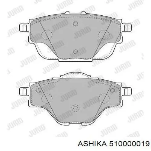 Задние тормозные колодки 510000019 Ashika
