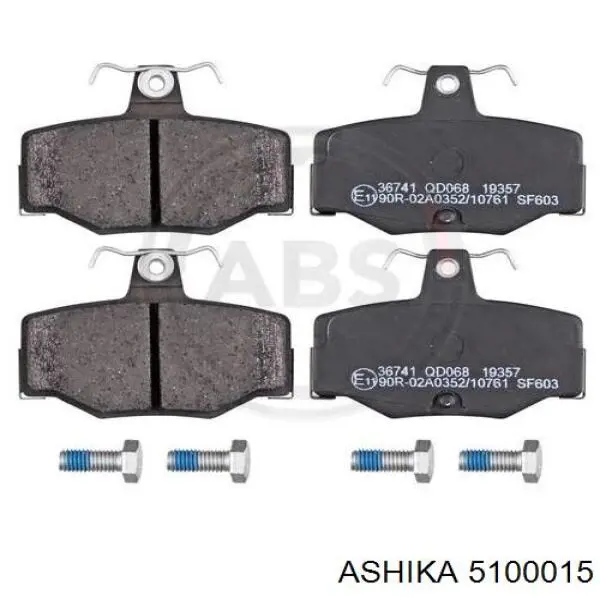 Колодки дисковые  Ashika 5100015 цена, от 14.82 USD