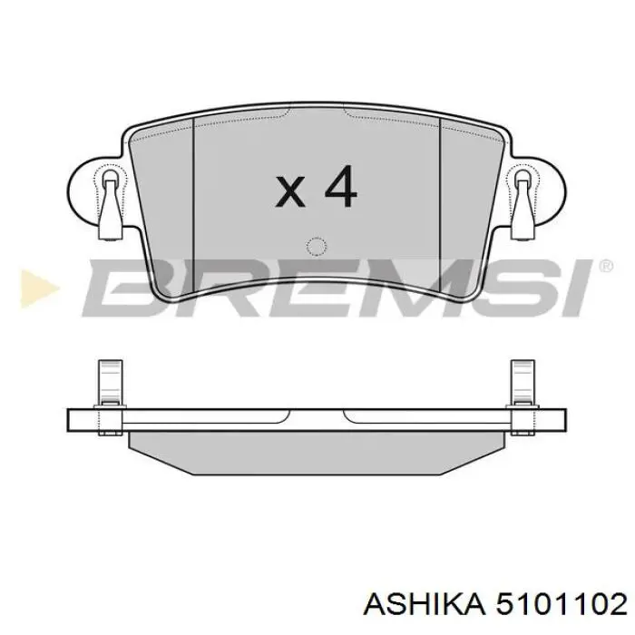 Задние тормозные колодки 5101102 Ashika