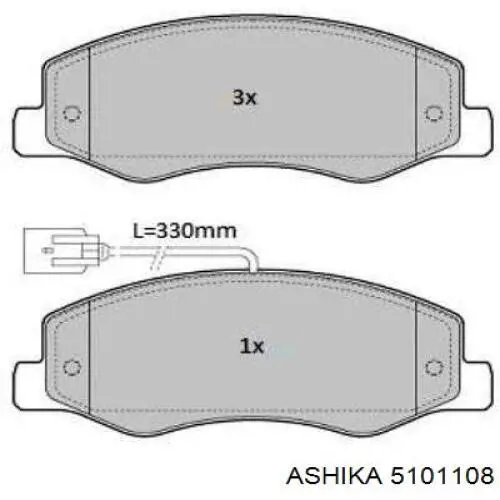 Задние тормозные колодки 5101108 Ashika
