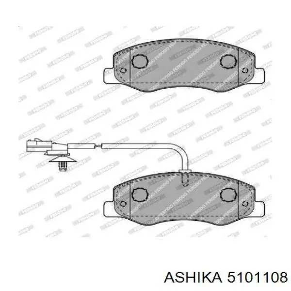 Купить 5101108 Ashika Колодки тормозные задние, дисковые