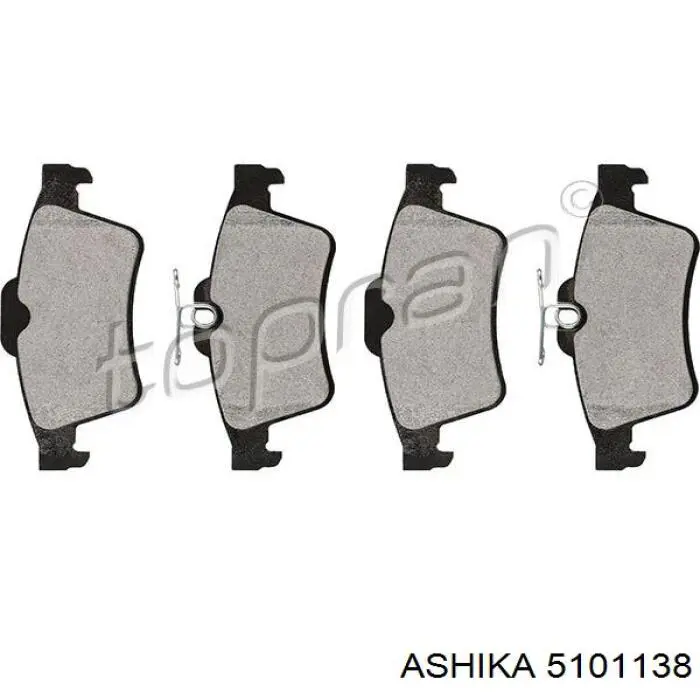 Купить 5101138 Ashika Колодки тормозные задние, дисковые
