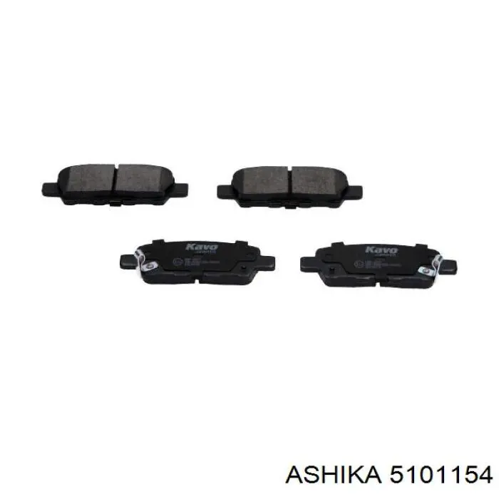 Купить 5101154 Ashika Колодки тормозные задние, дисковые