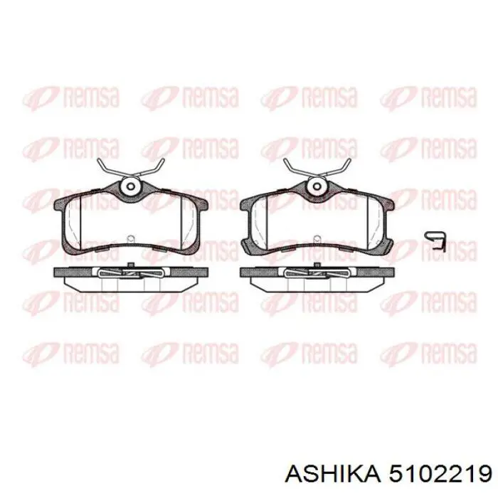 Задние дисковые колодки Ashika 5102219