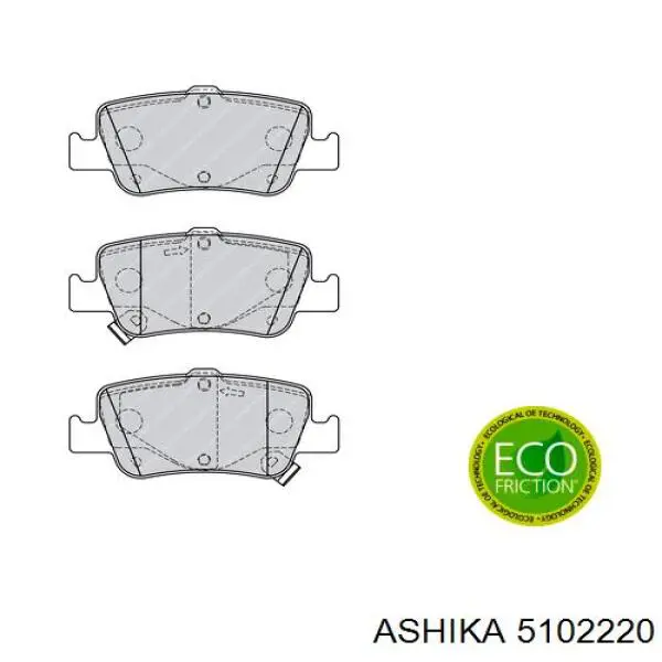 Купить 5102220 Ashika Колодки тормозные задние, дисковые