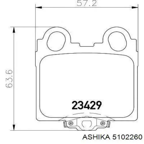 Купить 5102260 Ashika Колодки тормозные задние, дисковые