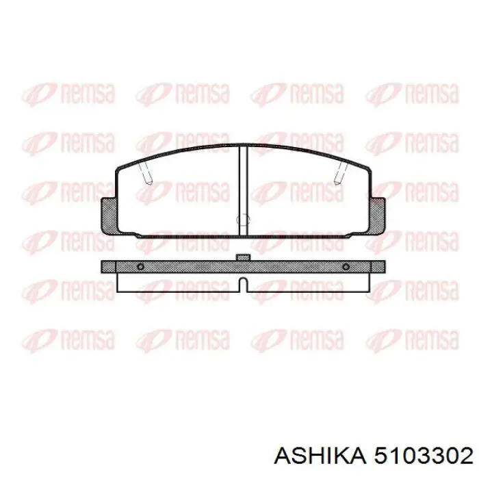 Задние тормозные колодки 5103302 Ashika