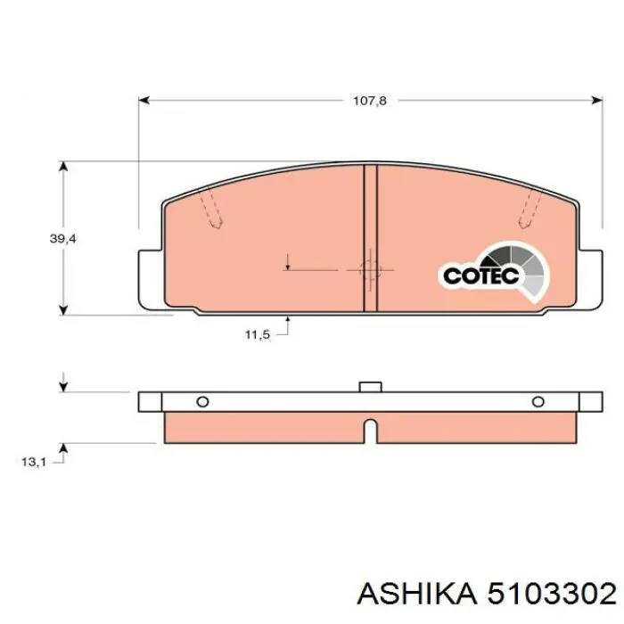 Колодки дисковые  Ashika 5103302 цена, от 14.16 USD