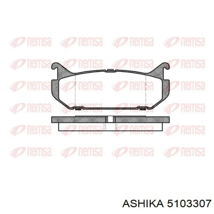 Pastillas de freno traseras 5103307 Ashika