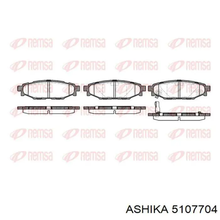 Купить 5107704 Ashika Колодки тормозные задние, дисковые