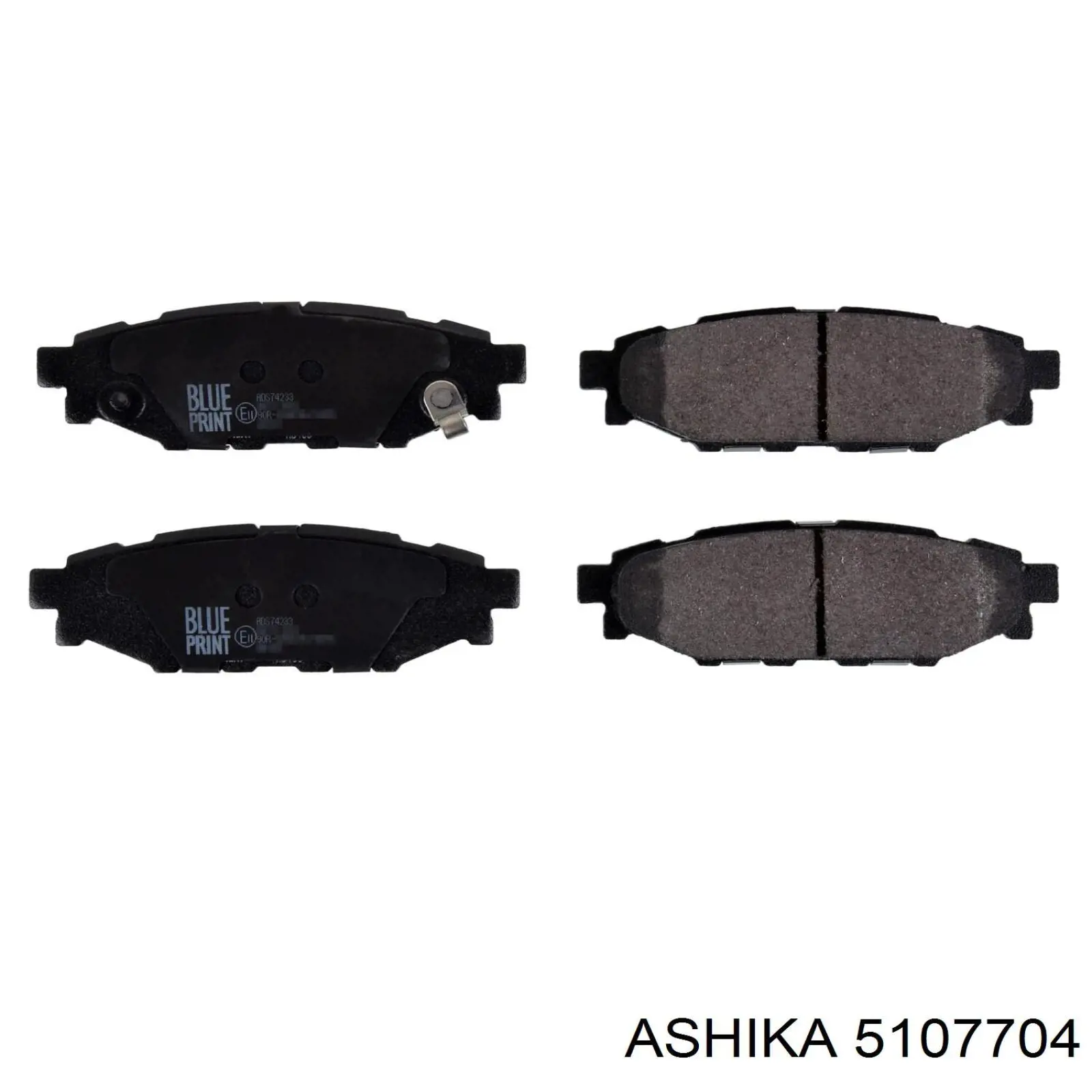 51-07-704 Ashika задние тормозные колодки