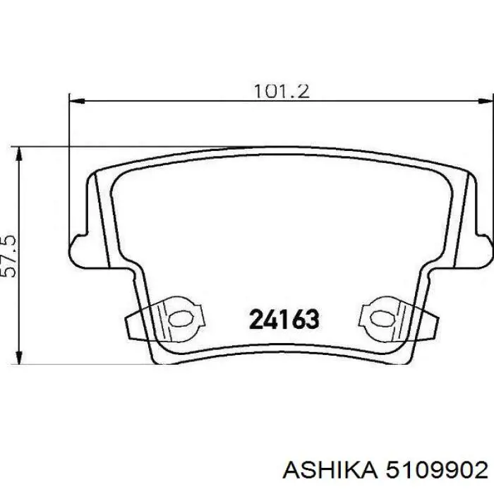 Купить 5109902 Ashika Колодки тормозные задние, дисковые