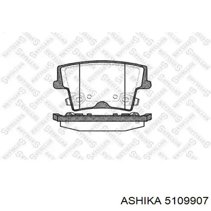 Задние тормозные колодки 5109907 Ashika