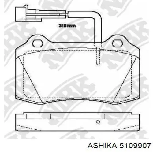 Купить 5109907 Ashika Колодки тормозные задние, дисковые