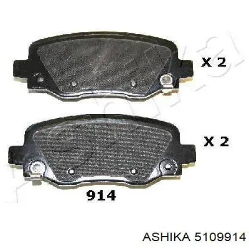 5109914 Ashika Колодки тормозные дисковые комплект