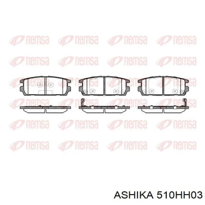 Купить 510HH03 Ashika Колодки тормозные задние, дисковые