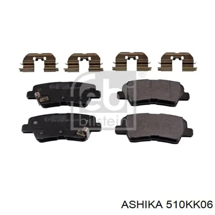 Задние тормозные колодки 510KK06 Ashika