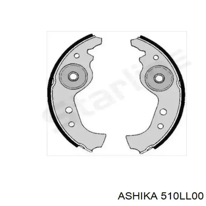 510LL00 Ashika колодки тормозные задние дисковые
