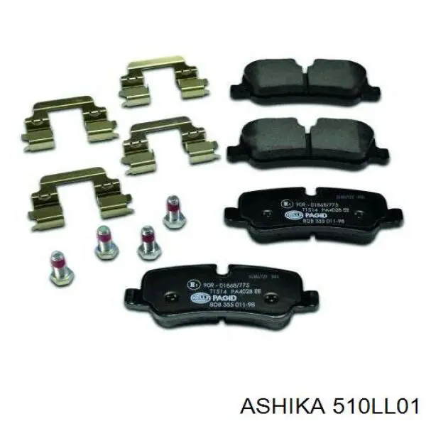 51-0L-L01 Ashika колодки тормозные задние дисковые