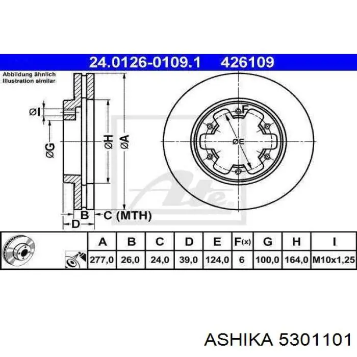 Нижняя шаровая опора 5301101 Ashika