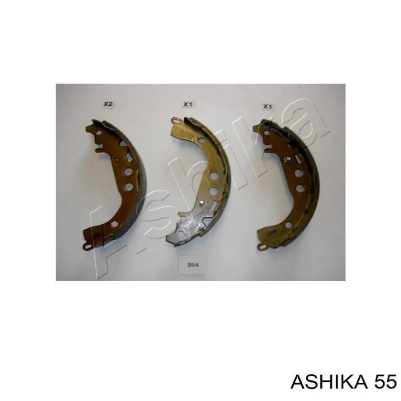 55 Ashika колодки тормозные задние барабанные