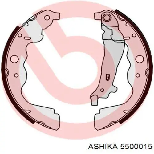 Купить 5500015 Ashika Задние барабанные тормозные колодки