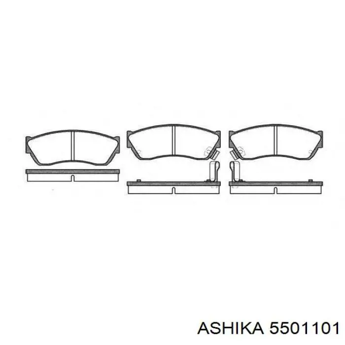 Купить 5501101 Ashika Задние барабанные тормозные колодки