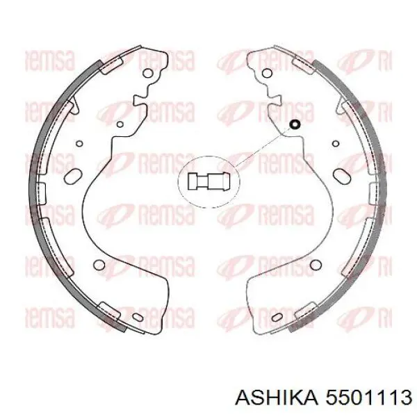 5501113 Ashika Барабанные тормозные колодки