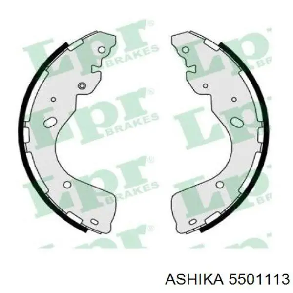 Купить 5501113 Ashika Задние барабанные тормозные колодки