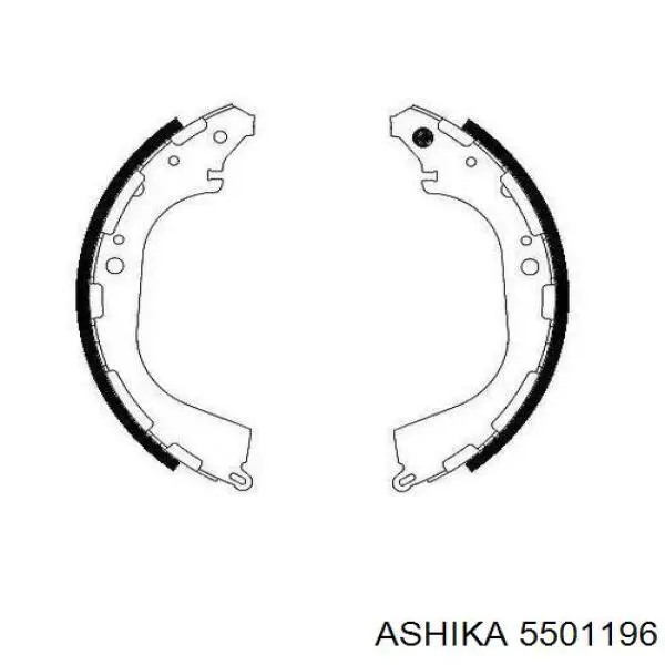 Купить 5501196 Ashika Задние барабанные тормозные колодки