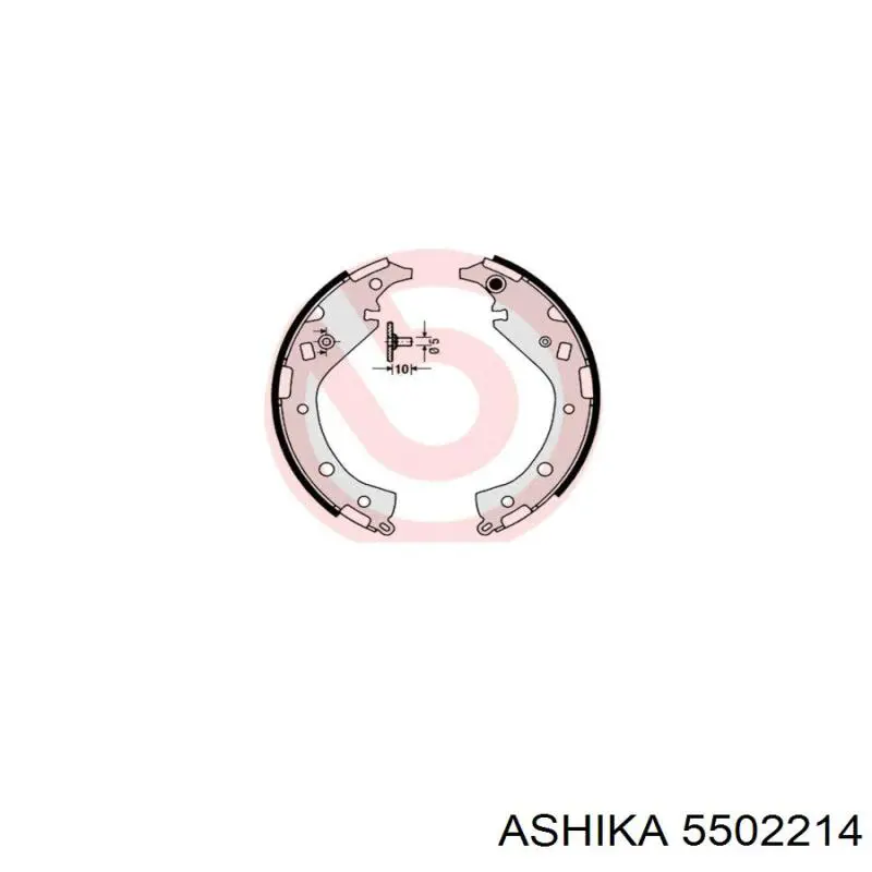 Купить 5502214 Ashika Задние барабанные тормозные колодки