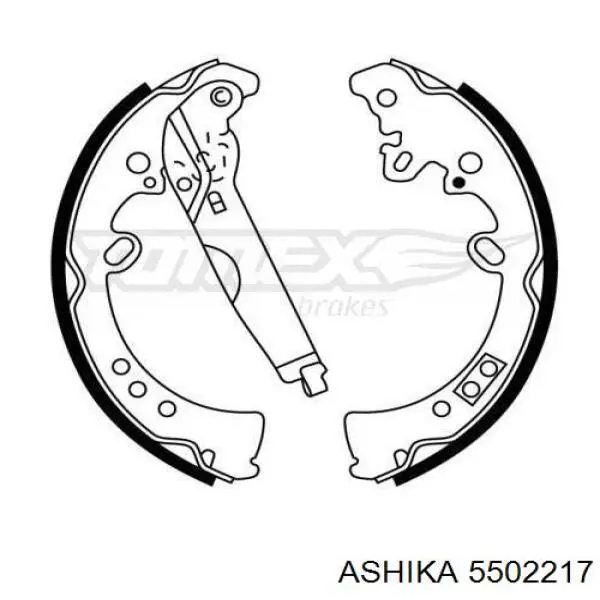 Купить 5502217 Ashika Задние барабанные тормозные колодки