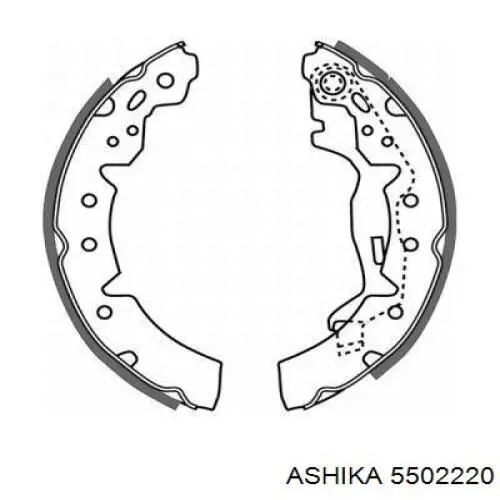Задние барабанные колодки 5502220 Ashika