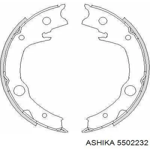 Купить 5502232 Ashika Задние барабанные тормозные колодки