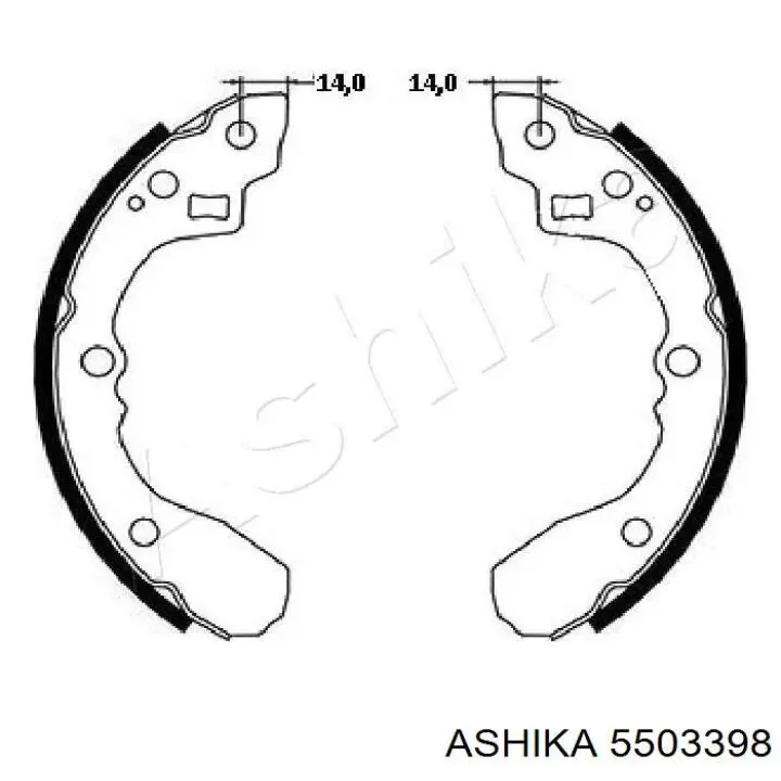 Задние барабанные колодки 5503398 Ashika