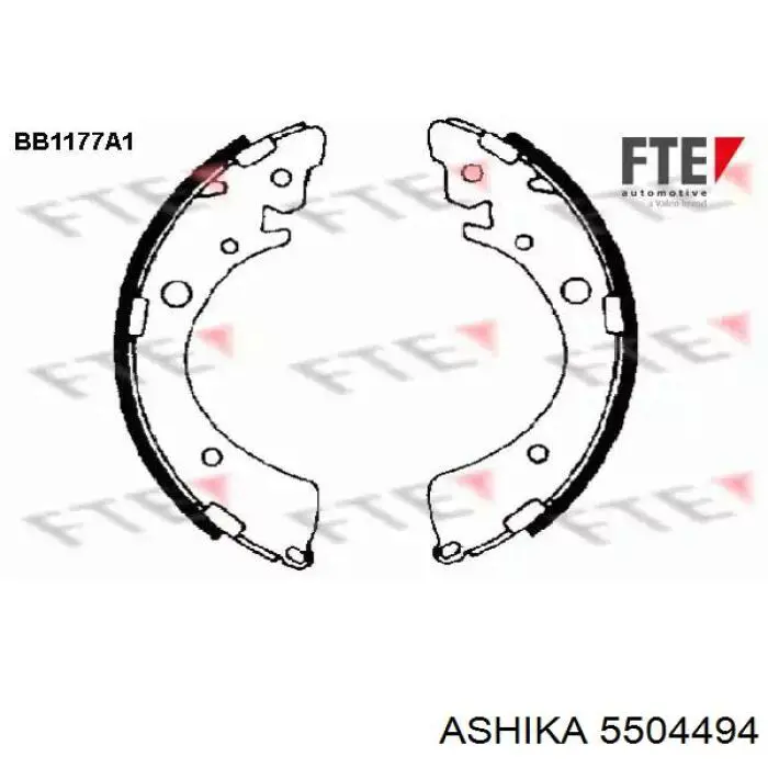 Тормоза рабочие задние ножные и тормозные барабаны Ashika 5504494 цена, от 16.60 USD