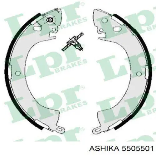 55-05-501 Ashika колодки тормозные задние барабанные