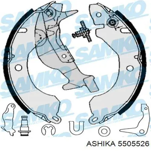 Тормоза рабочие задние ножные и тормозные барабаны Ashika 5505526 цена, от 17.88 USD