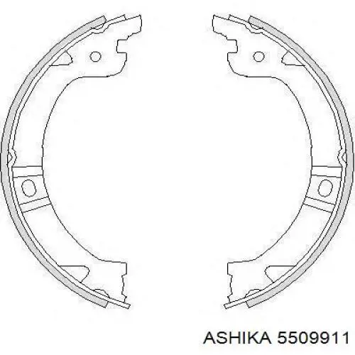 Колодки стояночного тормоза Ashika 5509911