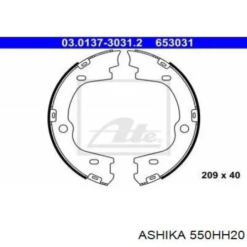 Тормозные колодки стояночного тормоза Ashika 550HH20 цена, от 25.31 USD