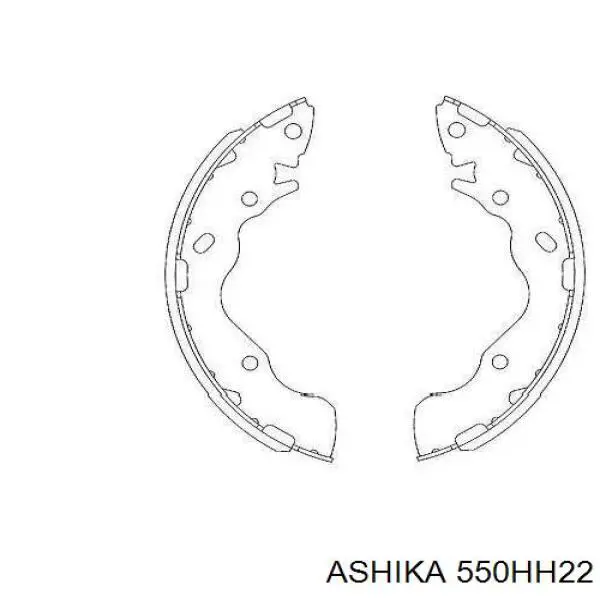 550HH22 Ashika Тормозные колодки ручника