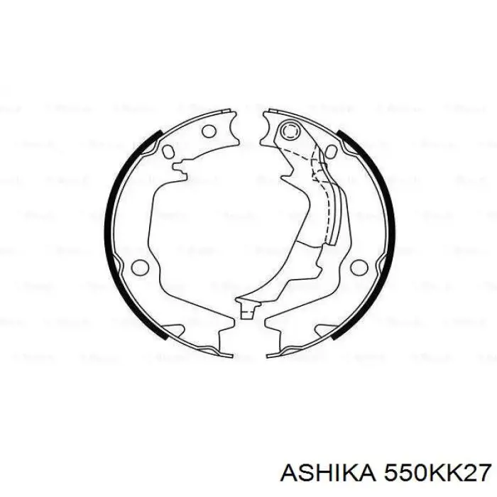 Купить 550KK27 Ashika Задние барабанные тормозные колодки