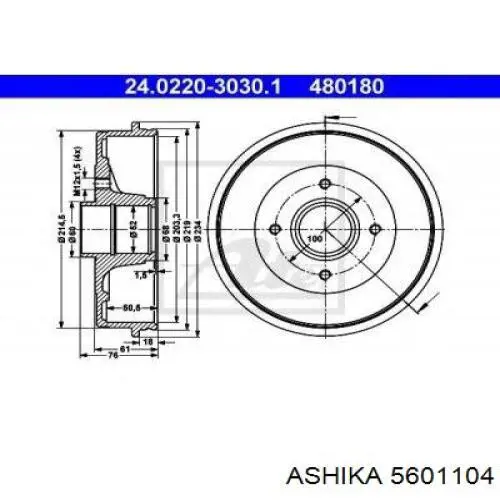 Задний барабан Ashika 5601104