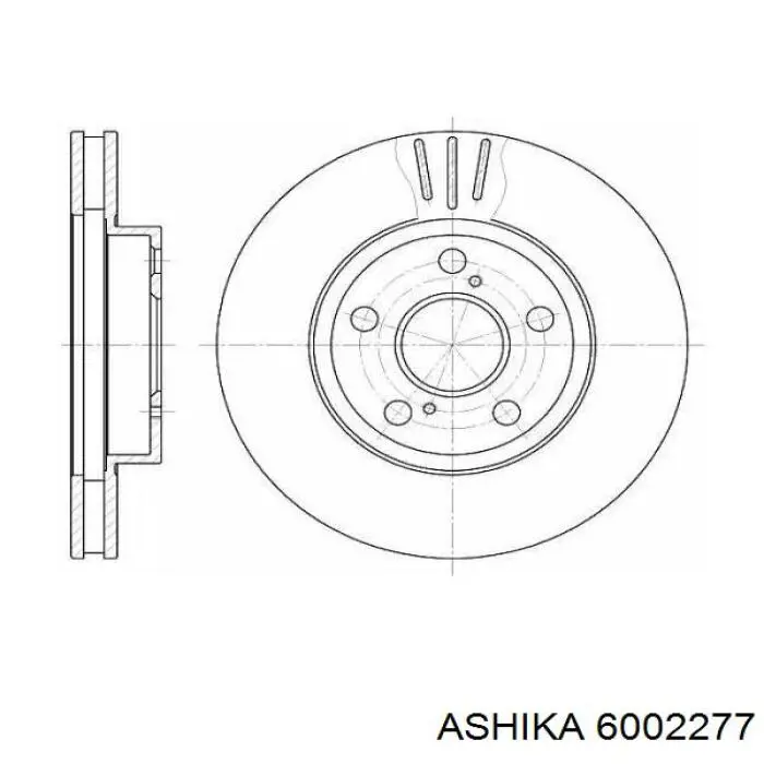 Передние тормозные диски 6002277 Ashika