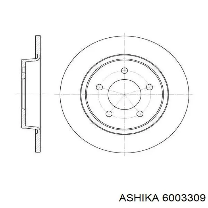 Передние тормозные диски 6003309 Ashika