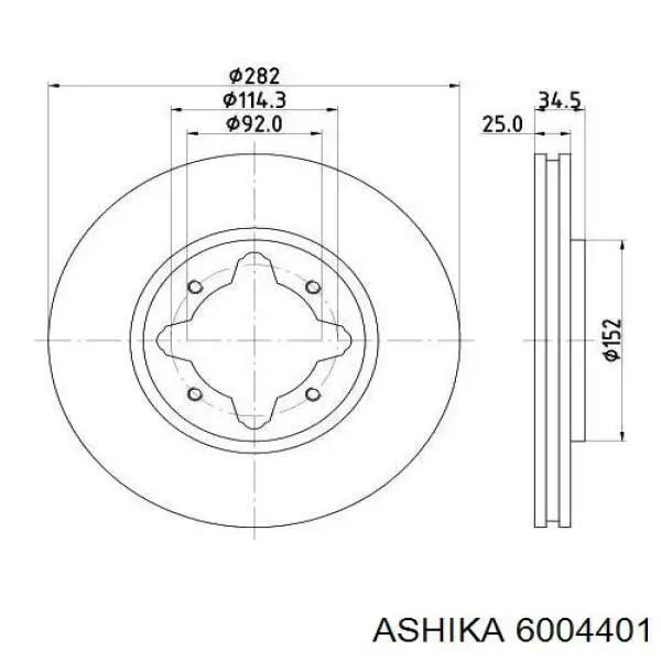 6004401 Ashika тормозные диски