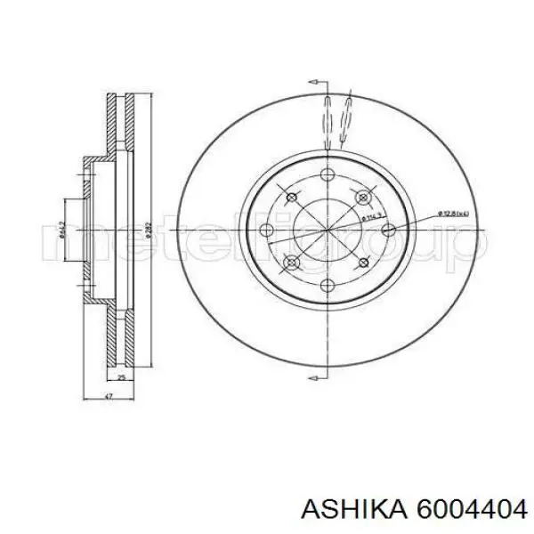 Передние тормозные диски 6004404 Ashika