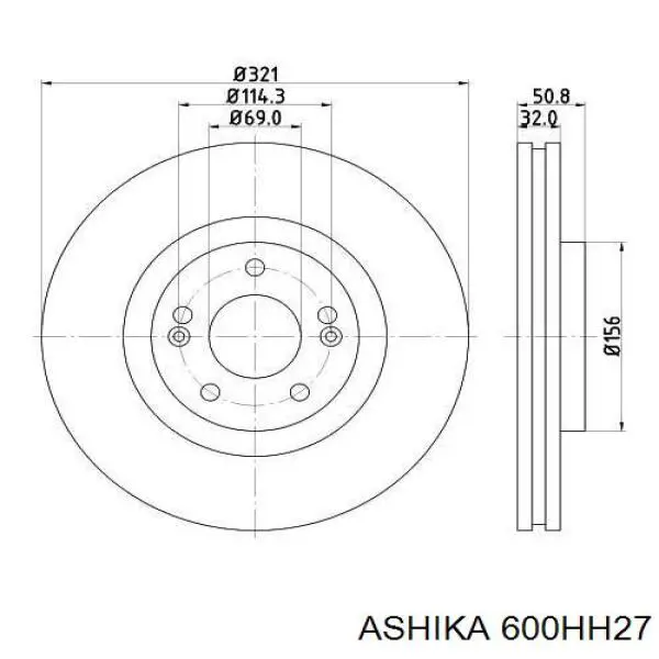 Купить 600HH27 Ashika Ротор тормозной